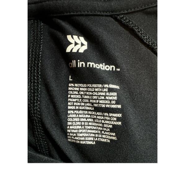 All in Motion Women's Long Sleeve UPF50+ Sun Protection Golf Shirt Size L Black - Picture 6 of 6